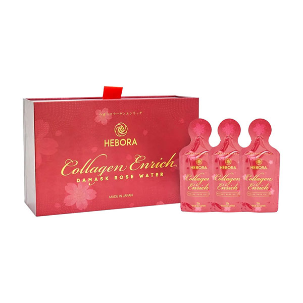 Nước uống đẹp da Hebora Collagen Enrich Nhật chính hãng (Hộp 28 túi)