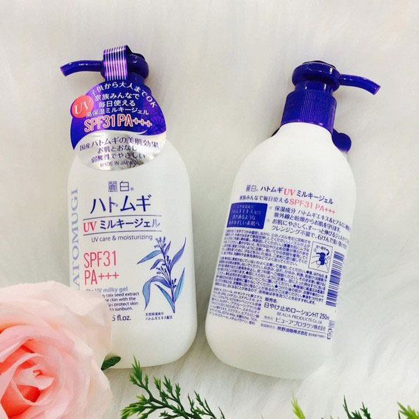 Sữa dưỡng thể chống nắng Hatomugi UV Care & Moisturizing SPF31 PA+++