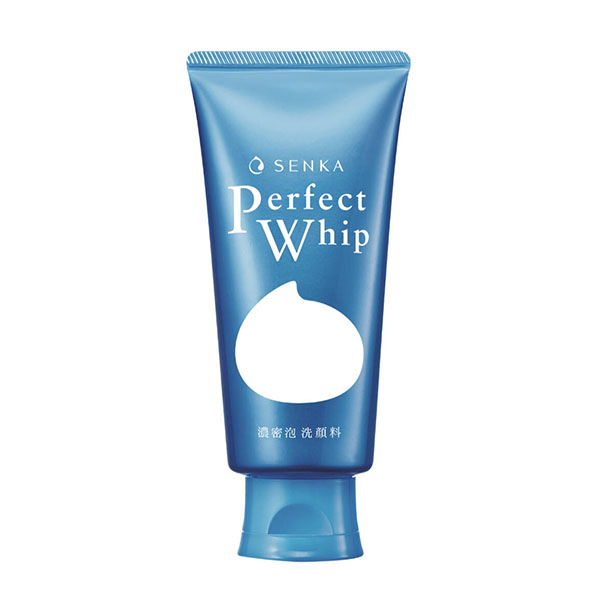 Sữa rửa mặt Shiseido Senka Perfect Whip màu xanh dương bổ sung ẩm