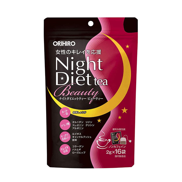 Trà giảm cân Night Diet Tea Orihiro màu hồng giảm cân, đẹp da