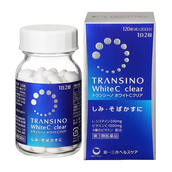 Viên uống trắng da Transino White C Clear 120 viên