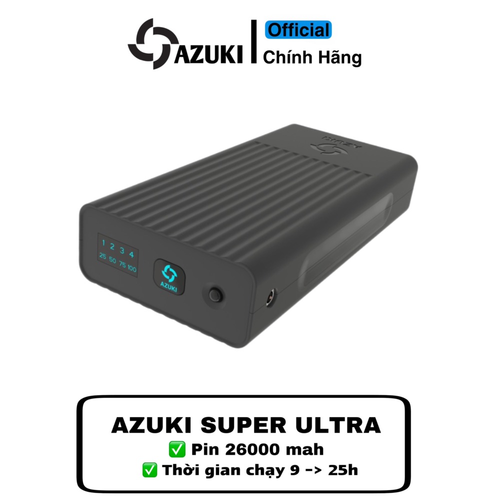 Áo quạt làm mát hãng Azuki Super Ultra pin 26000mah, quạt 13V tháo cánh chống nước siêu mạnh